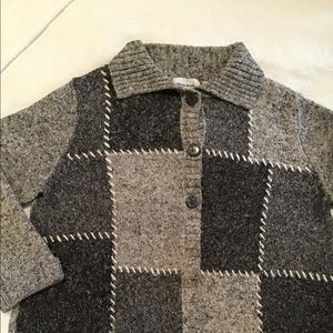 Cardigan Sweater :black/grey/white